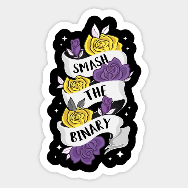 Smash The Binary Sticker by Eugenex